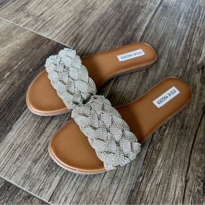 Steve Madden Phraya Rhinestone Sandals Wm Sz 9